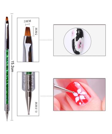 Rnitle Nail Art Fineliner Brush Set (5 Pieces) - Professional Detail Brushes for Nail Design & Painting | Perfect for Salons & Nail Care - Buy Online on SooperMarket.com