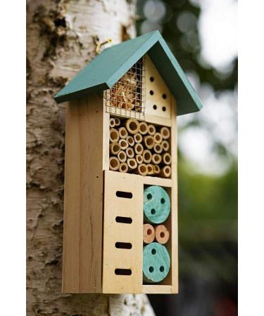 ALAYSTAR Premium Wooden Garden Insect Hotel Nest Shelter for Bees Insects Ants Lady beetles And All Types of Insects (SMALL WOODEN INSECT HOME)