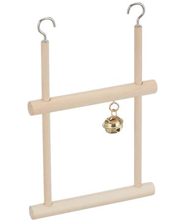 Trixie Wood Swinging Trapeze with Two Bells Brown 0.1KG 12 x 20 cm