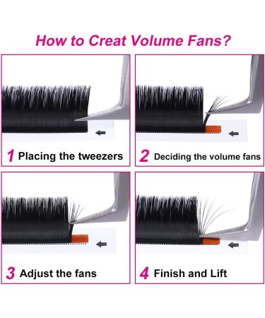 Fadlash Easy Fan 0.05-C Russian Eyelashes Extensions 15-20mm Mixed Length C Curl for Natural Look - Buy Online on SooperMarket.com