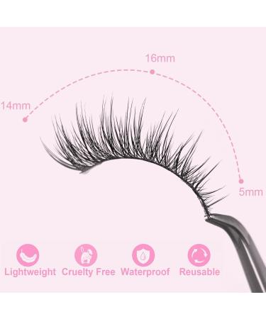 Handmade Lashes Clear Band Wispy False Eyelashes Natural Look 3D Faux Mink Lashes Wispies Natural Fake Lashes Cat Eye Strip Eyelashes Pack - Buy Online on SooperMarket.com