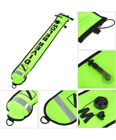 Keenso 4FT Dive Flag Inflatable Surface Marker Buoy - Fluorescence Yellow - Buy Online on SooperMarket.com