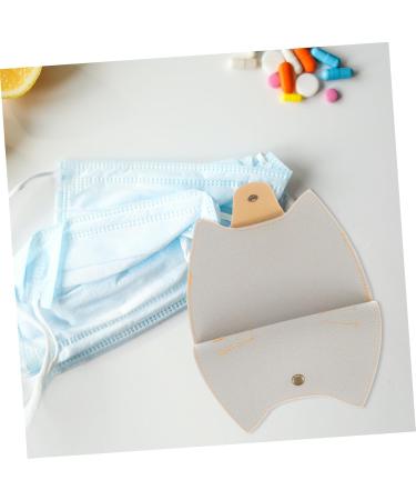 CABILOCK 8 STK Leather Mask Storage Box - Reusable Mask Folder & Case for Face Cover - Perfect for Students | Hellgraux 4 Stk 15x12cm - Buy Online on SooperMarket.com