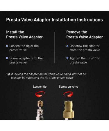 Presta to Schrader Valve Adapter - Convert French/UK to US - Red - Buy Online on SooperMarket.com