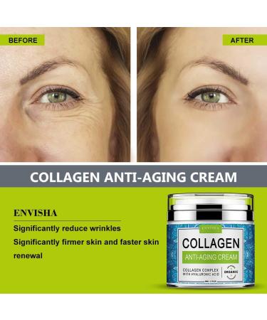 ENVISHA Collagen Hyaluronic Acid Anti-Wrinkle Cream - Smooth Skin Reduce Fine Lines & Wrinkles Anti-Aging Day & Night Cream (1.7 Floz) - Shop Internationally - Buy Online on SooperMarket.com