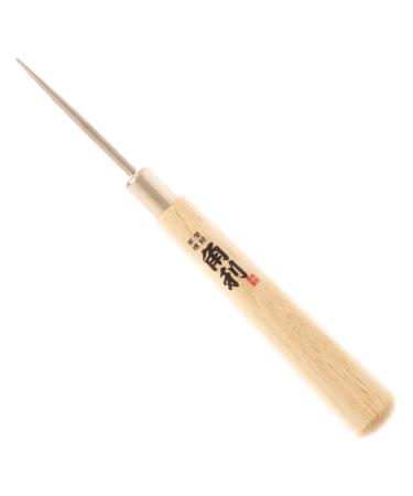 KAKURI Awl Tool for Sewing  Scratch Wood  Leather  Punch  Book Binding  Sharp Japanese Stainless Steel Scratch Awl 4-3/4 Multitool  Maple Wood Handle  Made in Japan
