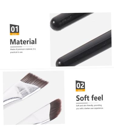 Mikinona 3pcs Set Eyeliner Brush Under Eye Concealer Brush Eyeliner Applicator Tool Angled Makeup Brush Wood - Buy Online on SooperMarket.com