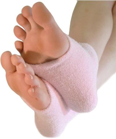 Shop Spa Ventilated Moisturizing Socks | Heel Cuff & Breathable Blue Flower Design for Men & Women | Perfect Moisturizing Spa Set - Buy Online on SooperMarket.com