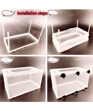 BRYHZKCM 2pcs Fish Hatchery Breeder Box - Large 10x6x6 Nylon Mesh Separation Net with Suction Cup - Buy Online on SooperMarket.com