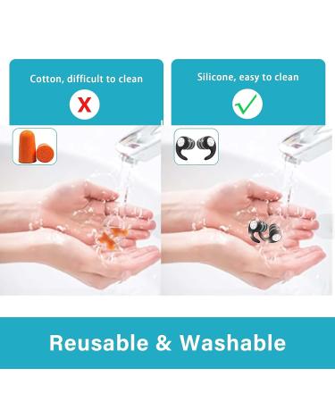 Soft Silicone Reusable Ear Plugs for Sleeping - Noise Cancelling & Sound Blocking - 1 Pair - Buy Online on SooperMarket.com