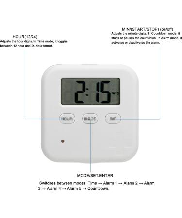 Smart Medication Organizer with Timer Bell Vibration Reminder 4 Compartments Medicine Box for Portable Storage Blue - Buy Online on SooperMarket.com