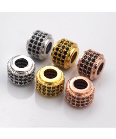 DIYEAH 10 Pcs Crystal Beads Black Ab Rhinestones Rhinestone Loose Bead Charm Bracelet Crystals Bracelet Black Rhinestones Bracelet Accessories Craft Micro Setting Metal Beads Goldenx2pcs 0.6*0.6cmx2pcs - Buy Online on SooperMarket.com