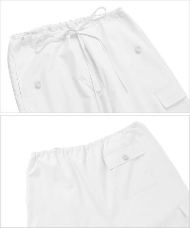 FEOYA Women Baggy Cargo Pants Drawstring Loose Straight Leg Hip Hop Parachute Pant - Y2K Egirl Joggers - White (Size Small) - Buy Online on SooperMarket.com