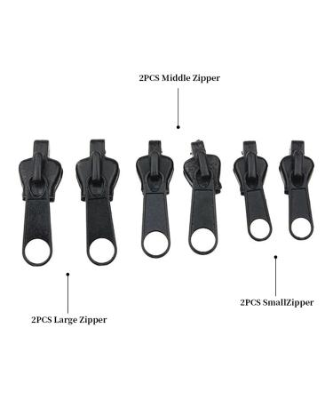 Removable Metal Zipper Repair Set - Zipper Pulls for Jackets Suitcases & Backpacks - Black - Buy Online on SooperMarket.com