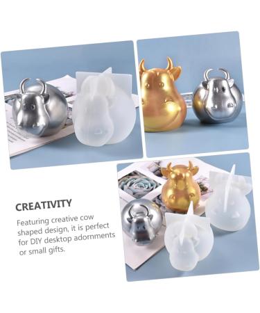 Anneome Resin Molds Cow Silicone Mold Cow Keychain Clear Epoxy Candy Molds Cow Shaped Cattle Shaped Mould Pendant Soap White 6.9X7.2CM - Buy Online on SooperMarket.com