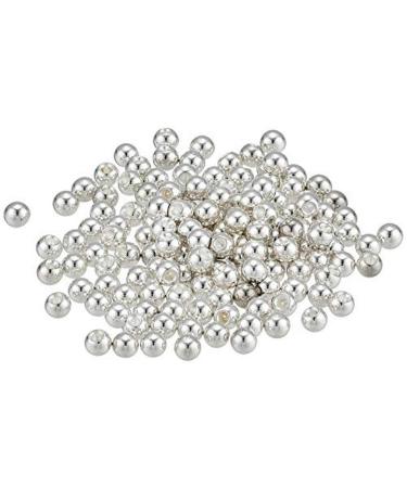 Beadalon Memory Wire End Caps  3 mm / .12 in  Round  Silver Plated  144 pc