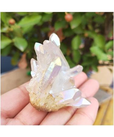 70grams Natural White Cluster Electroplating Titanium Coating Quartz Cluster StoneCrafts HOMEZHOU - Buy Online on SooperMarket.com