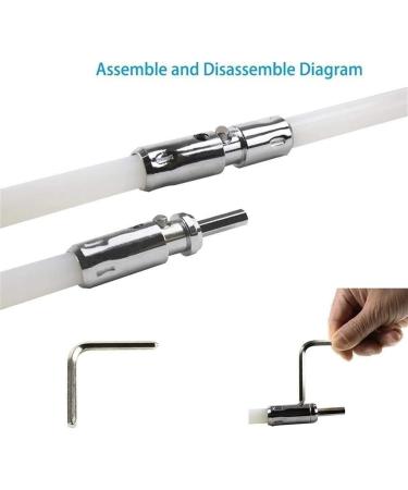 Chimney Flue Cleaning Rod & Brush Set | 18 Rods 610mm | Lint Remover Kit for Effective Duct & Chimney Sweeping - International Shipping Available - Buy Online on SooperMarket.com