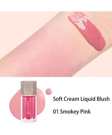 Paminify Soft Cream Liquid Blush - Lightweight & Blendable Dewy Blush Stick | Cruelty-free Smokey Pink Shade - Buy Online on SooperMarket.com