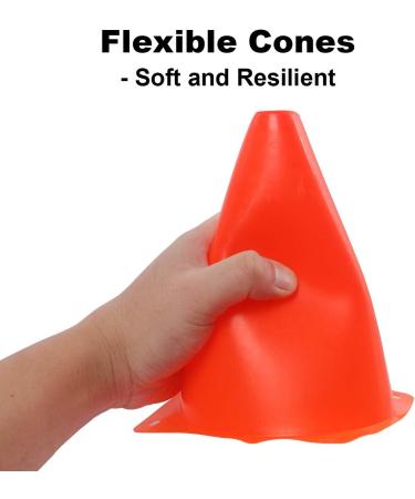 DUNCHATY 40 PCS 7 Inch Plastic Soccer Cones for Agility Training - 4 Colors 40Pack Sports Cones - Buy Online on SooperMarket.com