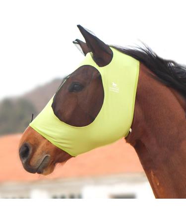 Harrison Howard Stretchable Horse Mask - UV Protection Comfortable & Breathable - Light Olive Green Size L - Buy Online on SooperMarket.com