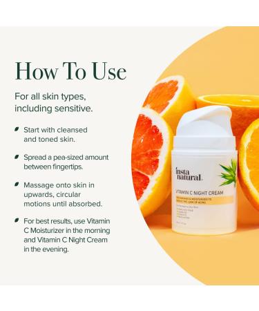 InstaNatural Vitamin C Moisturizer & Night Cream Duo - Brightening & Hydrating Skincare - Buy Online on SooperMarket.com