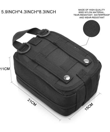 Flintronic First Aid Tactical Hip Pocket - Military Compact Belt Bag for Camping Hiking Cycling & Travel - Multi-functional Belly Pocket with Carabiner - Black #1 - Buy Online on SooperMarket.com