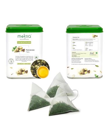 Premium Green Tea - 15 Pyramid Tea Bags - 100% Organic Panacea Flavored Herbal Extract Tea Bags