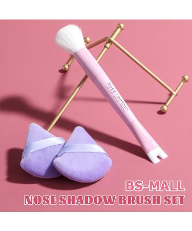 BS-MALL U-Shaped Nose Contour Makeup Brush - 2-in-1 Tool for Sculpting & Defining Features | Enhance Your Face's Natural Curves - Buy Online on SooperMarket.com