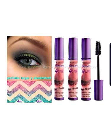 3 pcs PROSA MAXI VOLUME MASCARA 4 IN 1 EYELASHES LONGER AND THICKER ABUNDANTES!