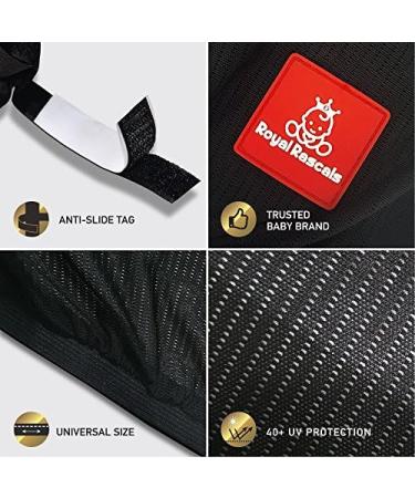 Royal Rascals Window Shade x2 - 40+ UV Protection Car Sun Shades for Babies & Children | Universal Fit Full Window Covers | Sun Shade Essentials for Baby - Buy Online on SooperMarket.com