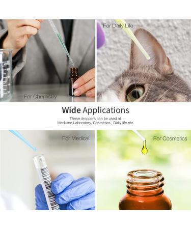 150PCS 3ML Disposable Plastic Transfer Pipettes Eye Dropper for Essential Oils, Makeup Tool & Science Lab - Buy Online on SooperMarket.com
