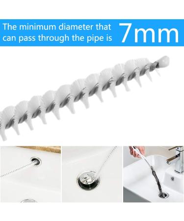 Universal Pipe Dredging Sink Cleaning Brush Spiral Nylon Bristles Free to bend Easy to use Strong and Durable Easy to Clean Reusable - Buy Online on SooperMarket.com