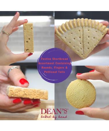 Dean's Traditional Shortbread Assortment - 360g Box of Rounds, Fingers & Petticoat Tails - Luxury All Butter Cookies - Festive Christmas Biscuit Selection - Buy Online on SooperMarket.com