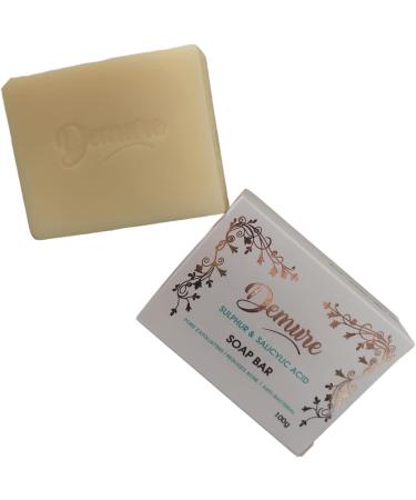 Demure Sulphur & Salicylic Acid Exfoliating Soap Bar | Reduces Acne, Soothes, Moisturizes, Softens Skin | Anti-Blemish Formula - Buy Online on SooperMarket.com