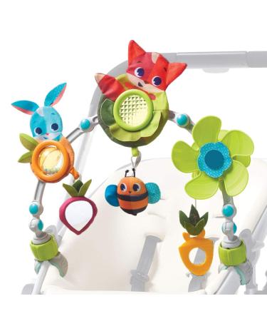 Tiny Love Sunny Stroll play arch with an interactive rattling toy flexible play sheet for the stroller with 6 characters 0m + Meadow Days collection
