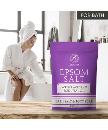 Epsom Bath Salt with Lavender Essential Oil - 35Oz | Pure Magnesium Sulphate for Soothing Relaxation & Fatigue Relief | International Shipping Available - Buy Online on SooperMarket.com