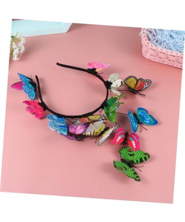 Gogogmee Hair Accessories Bride Headband Wedding Hairband Bride Hair Clip Butterfly Headband Birthday Headband Turbins for Ladies Head Hoop Cosplay Hairpin Hair Bands Creative Headwrap - Buy Online on SooperMarket.com