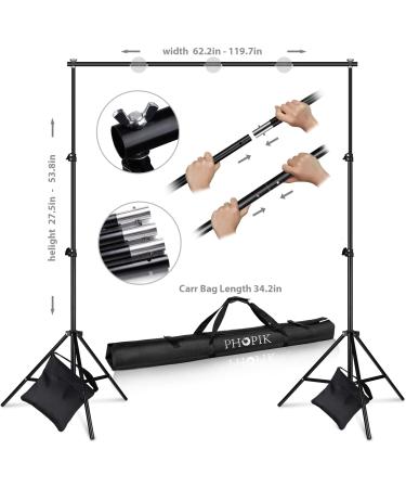 PHOPIK 10ft Adjustable Photo Studio Backdrop Stand - Backdrop Holder for Portrait Photography & Birthday Parties - Buy Online on SooperMarket.com