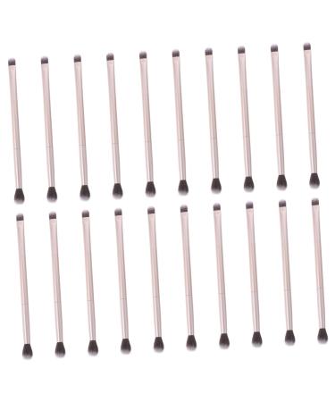 FOYTOKI 20pcs Double Brush Makeup Brush Powder Applicator Cosmetic Eye Brush Cosmetics Brush Golden