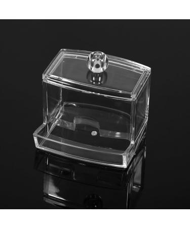 Atyhao Cotton Swab Box | Practical Q-Tip Organizer & Makeup Storage | Transparent Cosmetic Holder with Lid - Shop Internationally - Buy Online on SooperMarket.com