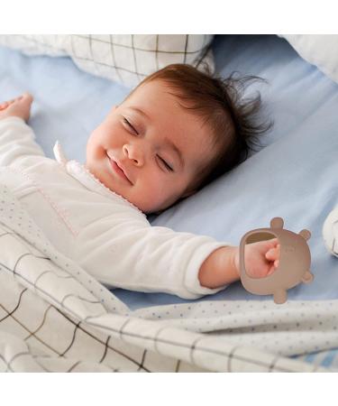 Bear Mitten Baby Teether - Anti-Drop Teething Toy for Babies 3+ Months - Silicone Teether for Teething Relief - BPA Free (Brown) - Buy Online on SooperMarket.com