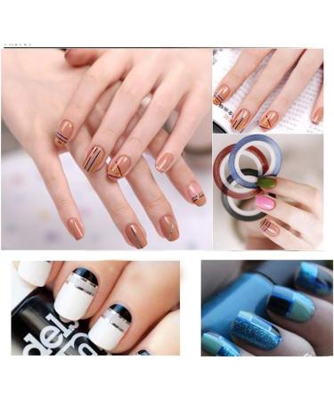 38 Rolls Nail Striping Tape Line Multicolor Rolls Striping Tape Line Nail Art Decoration Sticker Diy Nail Tip Mixed Colors - Buy Online on SooperMarket.com