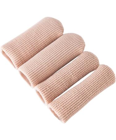 Lurrose 4pcs Silicone Gel Thumb Toe Protectors - Foot Cap Gel Pad Sleeves for Toe and Thumb - Nylon Sleeve Buffer Tube - Finger Cot Toe Cover - Thumb Picture 1 - Buy Online on SooperMarket.com