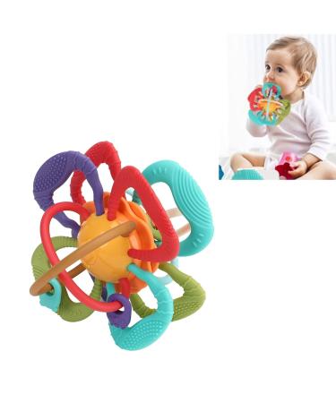 Manhattan Ball Plastic Cement Baby Teether - Lightweight Sensory Toy for Infant Teethers - Buy Online on SooperMarket.com