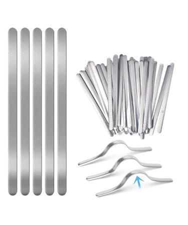 RUTICH Aluminum Strips Nose Wire  200Pcs Nose Bridge for Mask Metal Flat Nose Clips Nose Bridge Bracket DIY Wire for Sewing Crafts Heat up 200Pcs