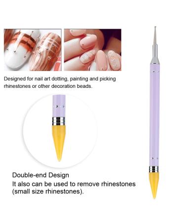 Shop Nail Art Accessories: Rhinestone Pickup Tool Dual-Ended Dotting Pencil & Candy Color Wax Stone Picker - Buy Online on SooperMarket.com