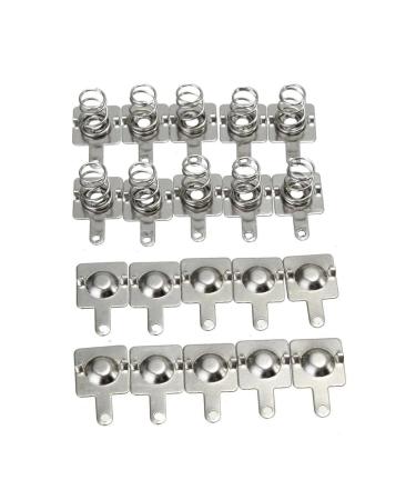 10 Pairs Silver Battery Spring Contact Plates - Replacement for AA AAA Batteries | 14.5x9mm Compression Springs - Buy Online on SooperMarket.com