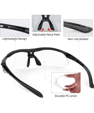 ROCKBROS Photochromic Sports Sunglasses | Men's Cycling Glasses with Removable Elastic Band - Black - Buy Online on SooperMarket.com