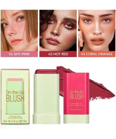 Lovelycat On-the-Go Makeup Blush Stick Tinted Moisture Stick Shadow Lips Cheek Blusher Creamy Makeup Long Lasting Natural Nude Makeup for All Skin (red) - Buy Online on SooperMarket.com